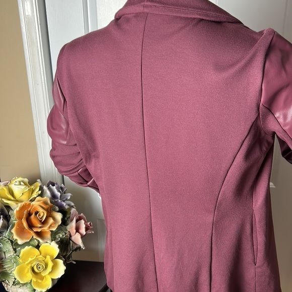 SOFIA VERGARA blazer,women med,front drape media jacket , faux leather sleeves - Picture 13 of 16